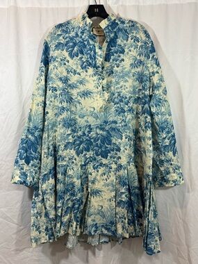 Tuckernuck Blue Floral Print dress 1X